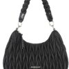 BAGSMART Small Shoulder Bags for Women – Puffy Quilted Crescent Hobo Handbag with Woven Top-Handle