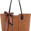 Montana West Tote Bags for Women – Medium Top Handle Handbags with Scarf